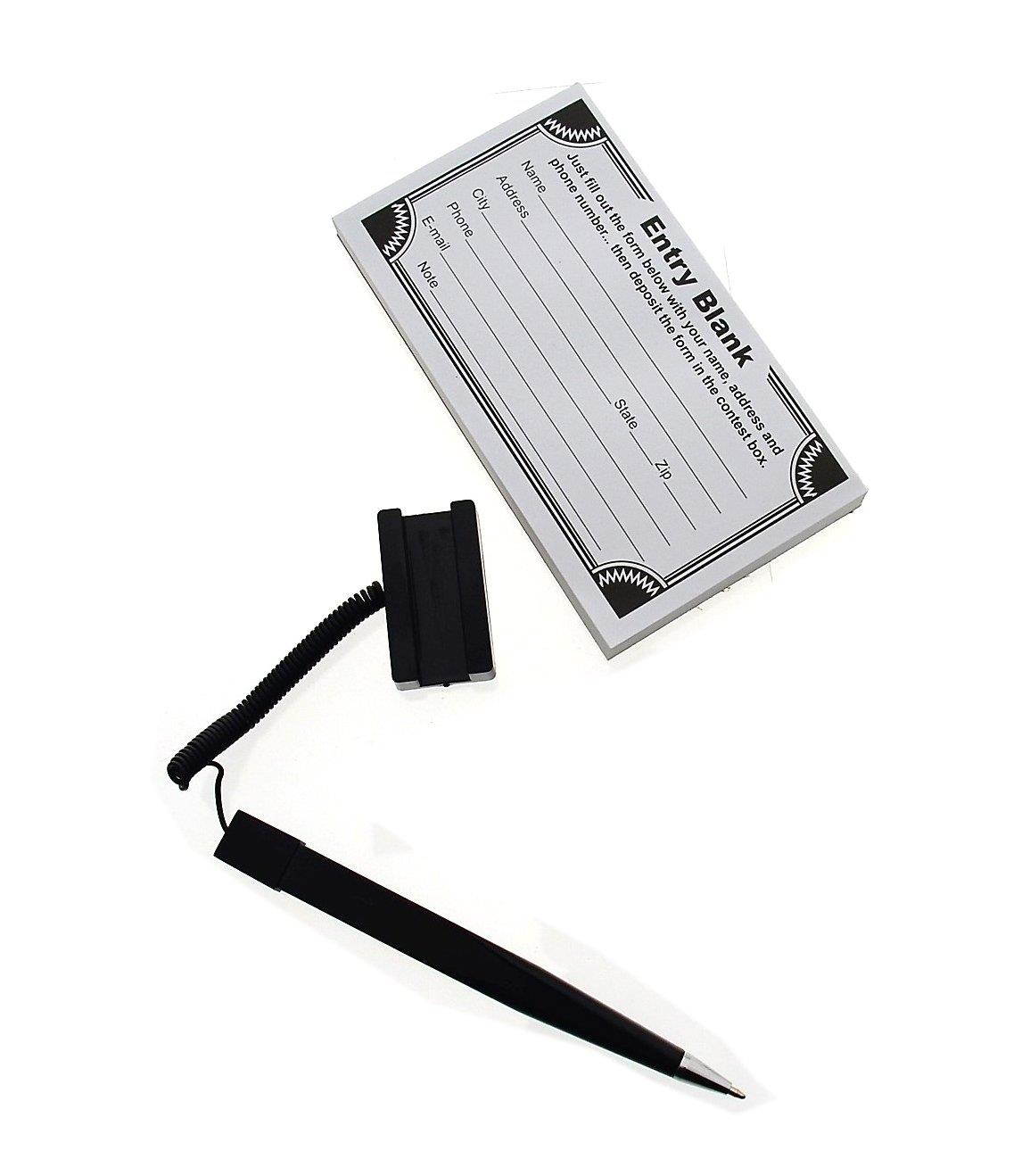 Marketing Holders Corded Pen for Ballot Suggestion Box Black Ink Strong Double Sided Tape Included