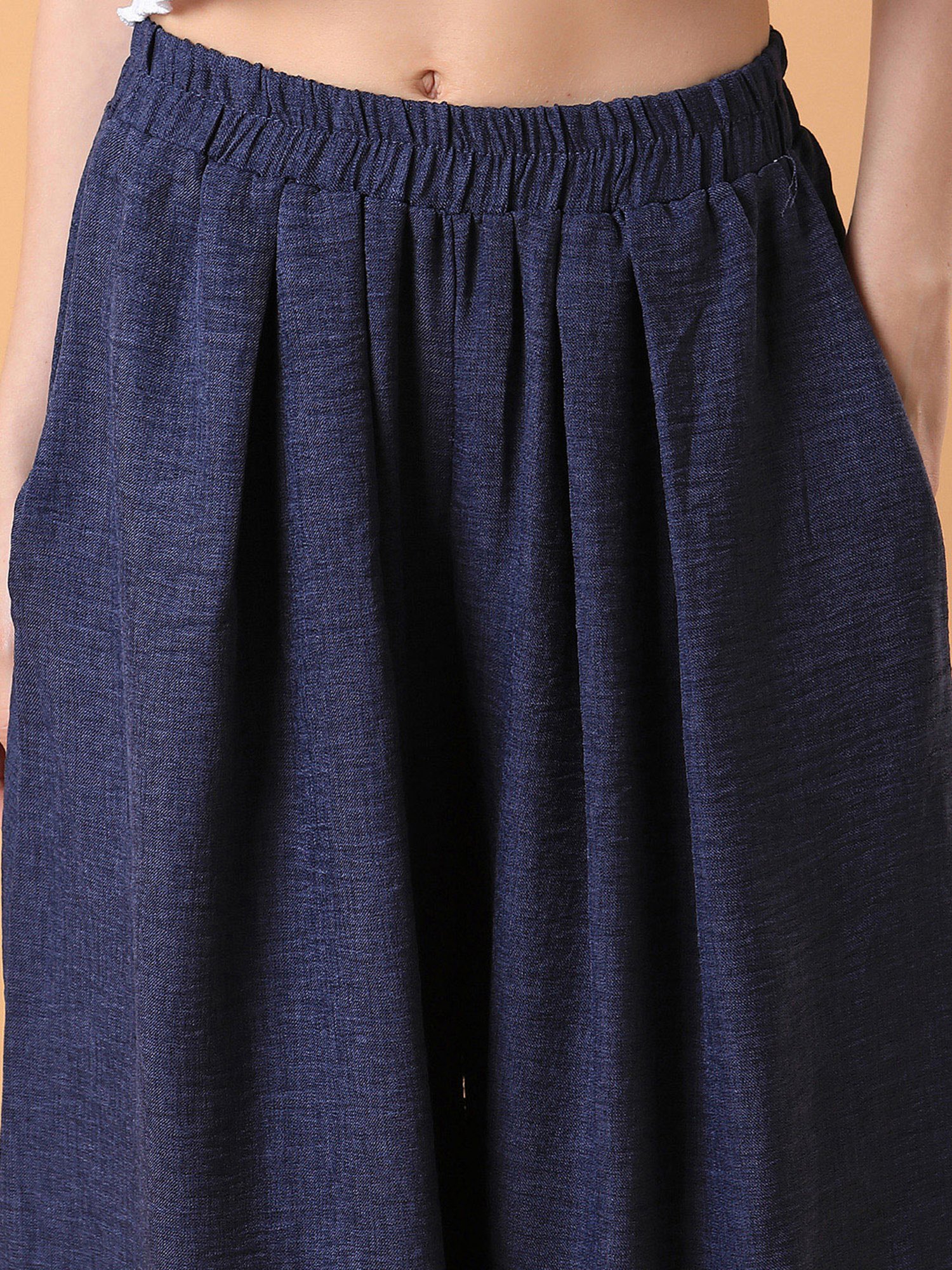 SHOWOFF Navy Relaxed Fit Mid Rise Trousers