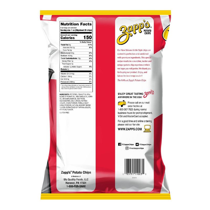 Zapp's New Orleans Kettle Style Spicy Cajun Crawtators Potato Chips - 9oz
