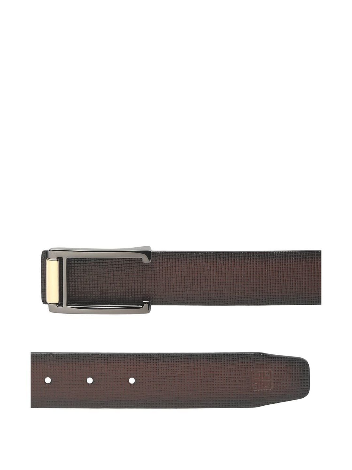Carlton London Brown Leather Waist Belt For Men