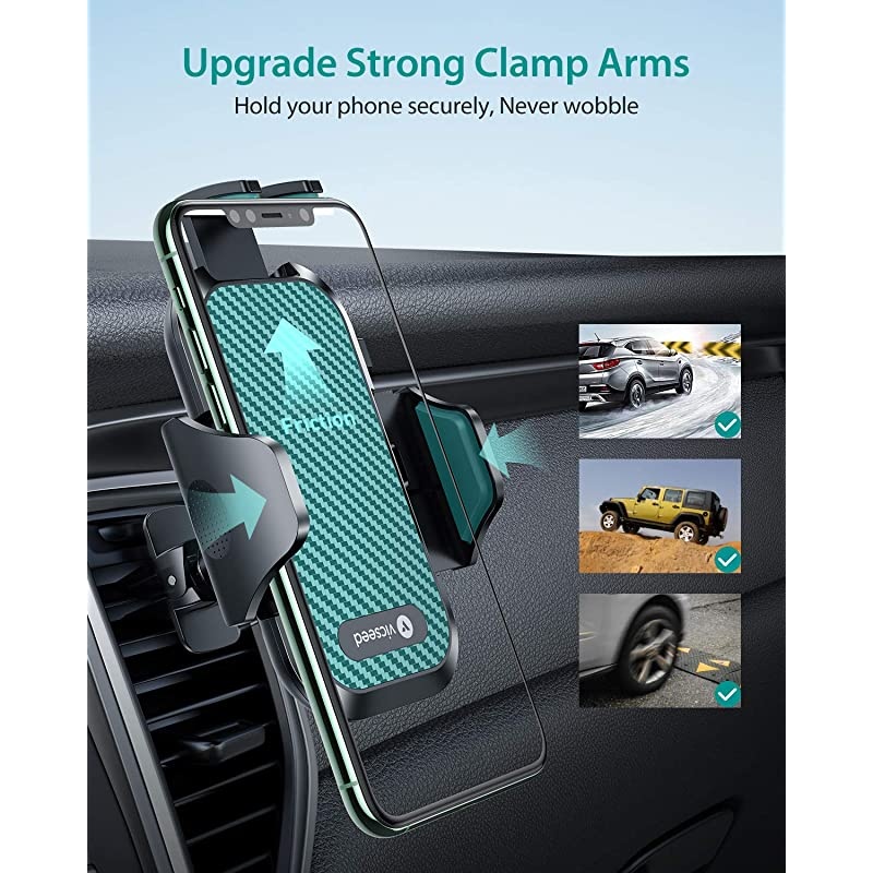 2021 Upgrade Ultra Stable Car Phone Mount Easy Clamp Universal Cell Phone Holder for Car Air Vent Car Phone Holder Mount Fit for iPhone 12 11 Pro Max Mini SE XS XR Galaxy S21 Note 20 10 etc