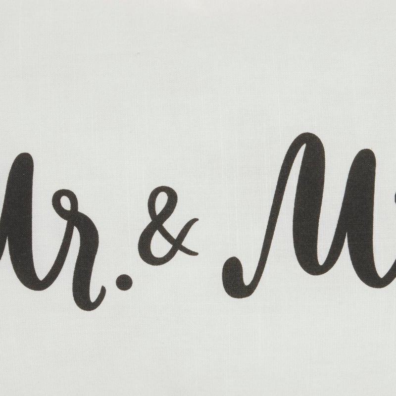 14"x20" Mr. & Mr. Throw Pillow White - Kathy Ireland Home