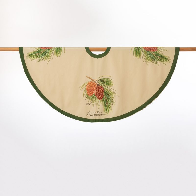 Saro Lifestyle Galvanized Christmas Tree Ring With Gold Rim