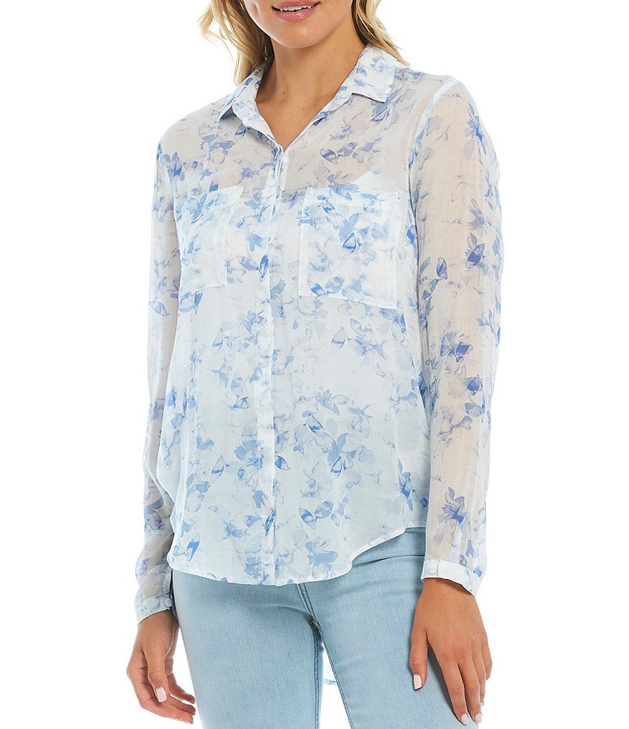 BB Dakota by Steve Madden Up to Here Puff Elbow Sleeve Mock Neck Smocked Top