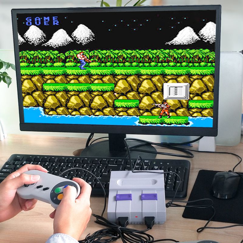 Mignova 4K HDMI TV SNES Game console ,Super Classic Mini HD-OUT TV SNES Game console SN-02 bulit-in 821 Games Console 8 bit Games Home Entertainment System Easy Game