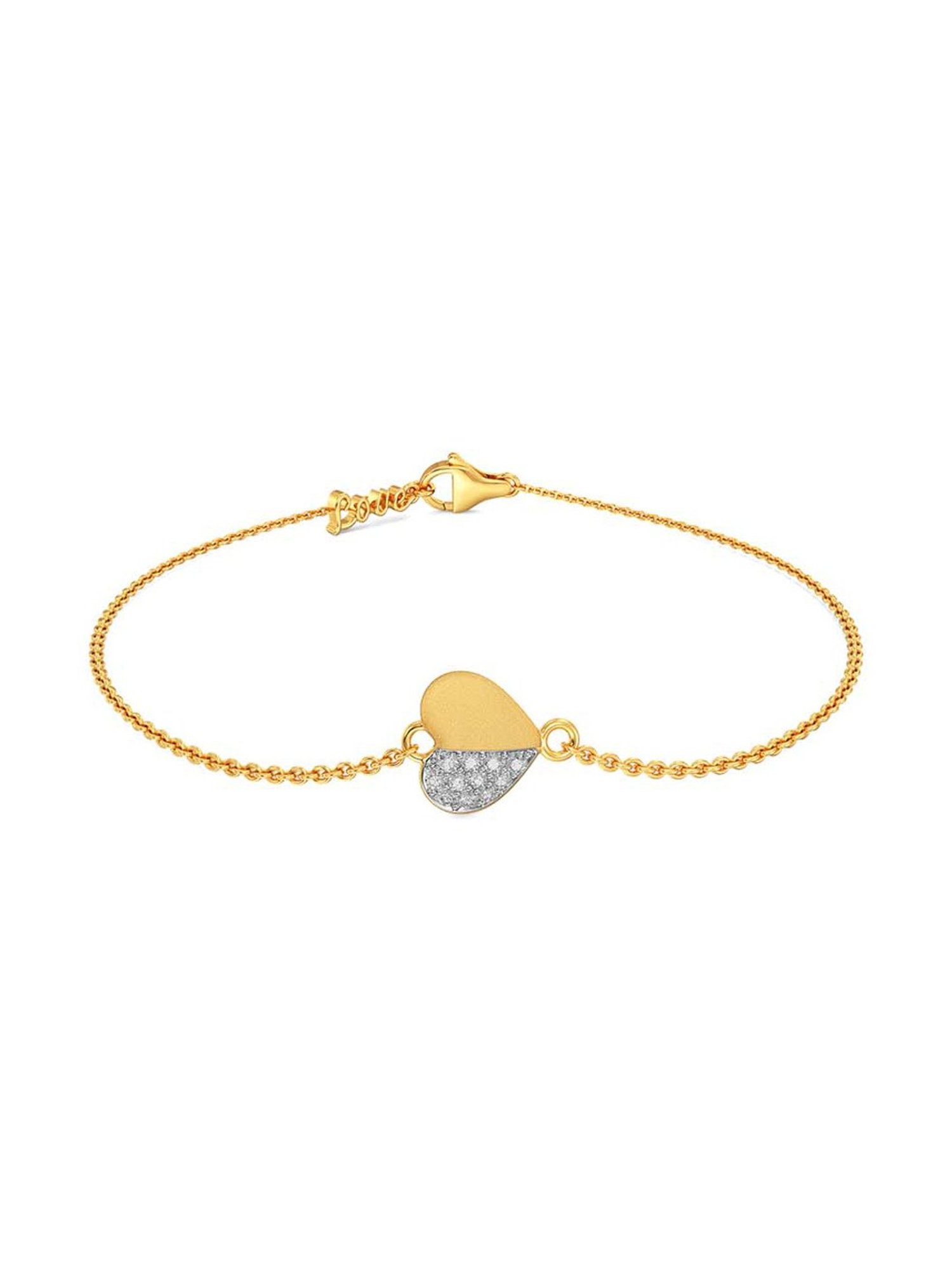 Joyalukkas 18k Yellow Gold & Diamond LOVE Tennis Bracelet for Women