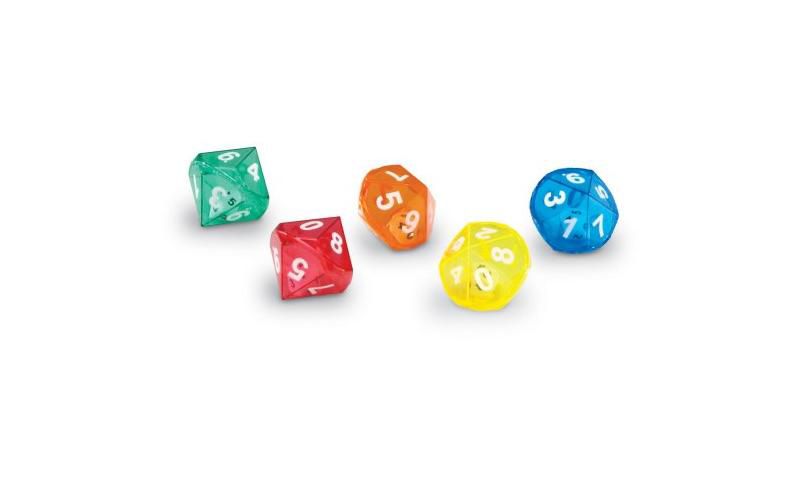 Learning Resources 10-Sided Dice In Dice, Set of 72