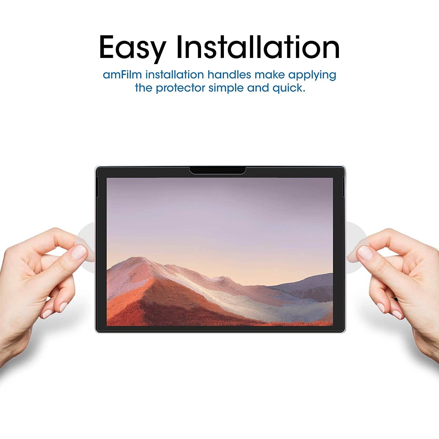 amFilm Glass Screen Protector for Microsoft Surface Pro 7, 6, 5, 4 Tempered Glass (12.3")