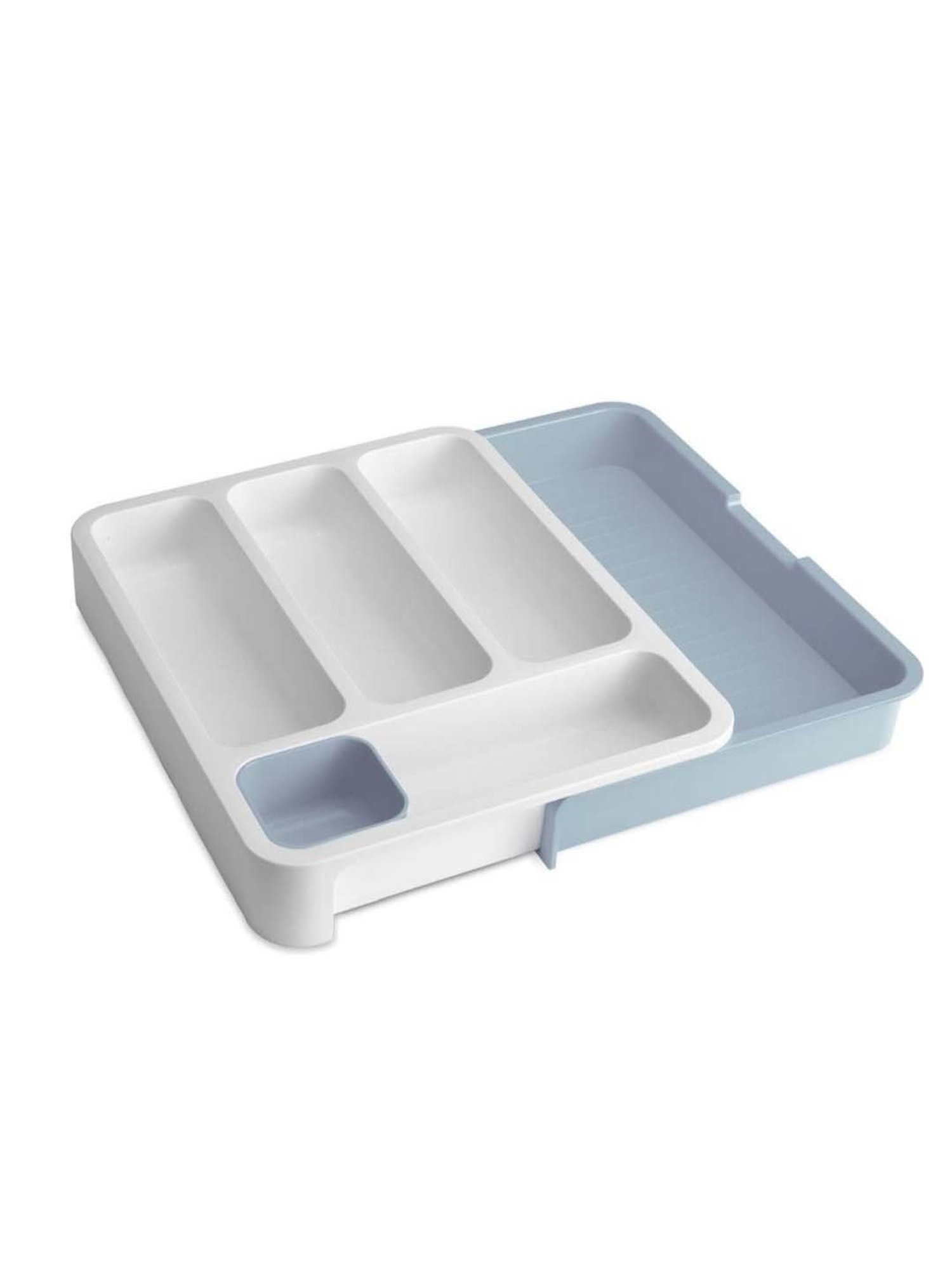 Joseph Joseph Grey Polypropylene 3-Tier Shelf Organizer With Drawer For Cabinet