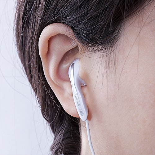 Edifier P180 Headphones with Mic and Inline Control - Stereo Earbud Earphone Earpod Headphone with Microphone and Remote For Apple iPhone Samsung HTC Nokia - White