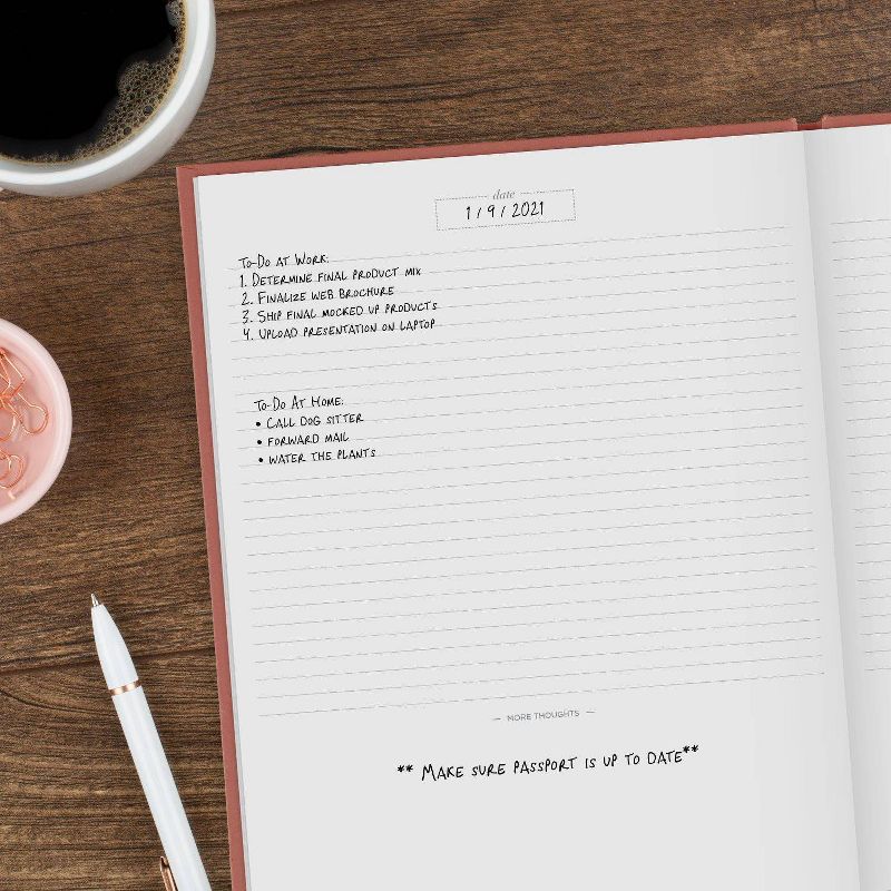 Ruled Journal Workstyle Hardcover Medium Casebound Coral - Cambridge