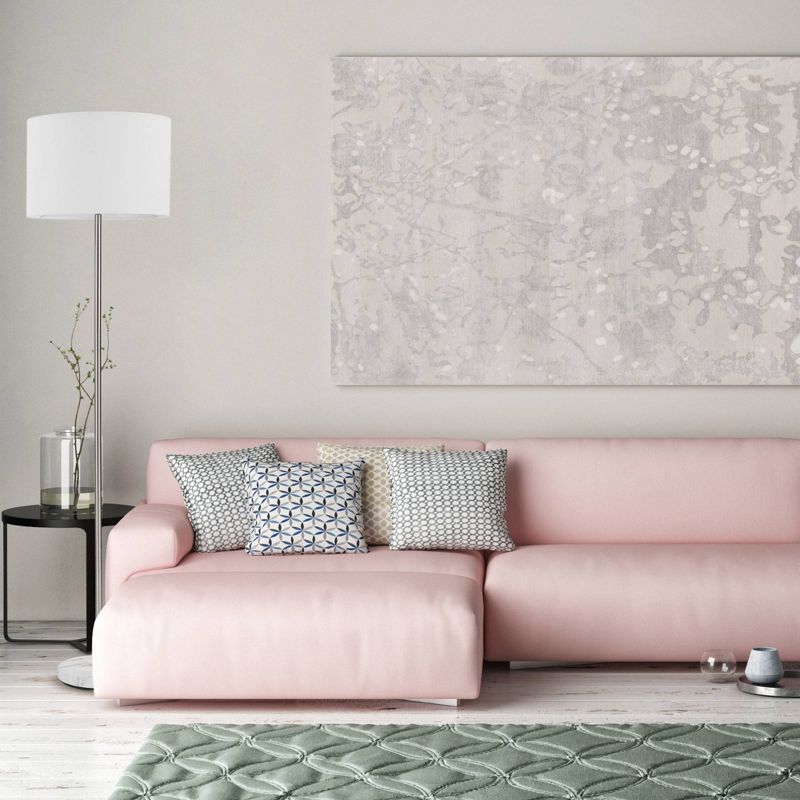 60" Versailles Floor Lamp with Faux Marble Accent Brushed Nickel - Globe Electric