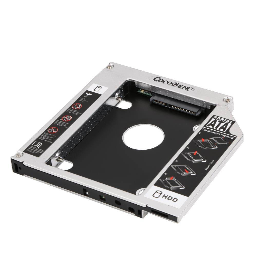 New Aluminum Universal SATA 3.0 2nd HDD Caddy 12.7mm 2.5" Hard Disk Drive Enclosure SSD Case for Laptop DVD/CD-ROM Optibay