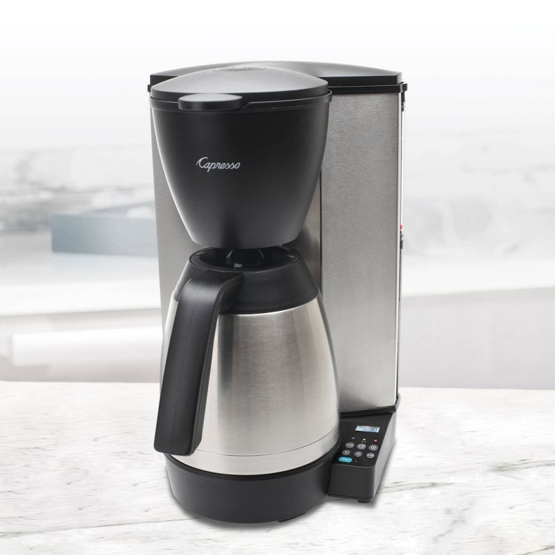 Capresso 10-Cup Programmable Coffee Maker with Thermal Carafe MT600 PLUS - Stainless Steel 485.05