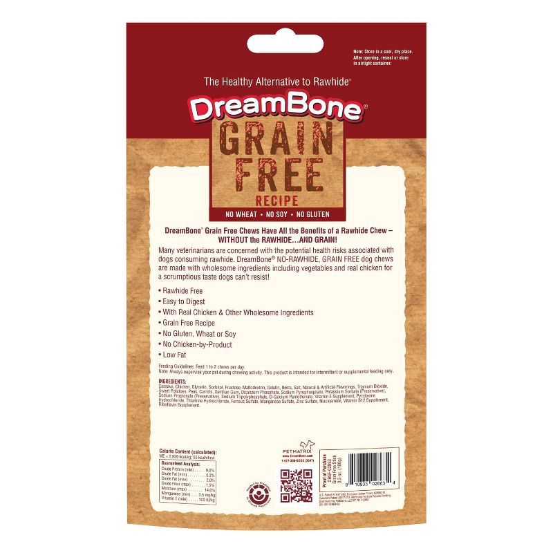 DreamBone Grain Free Sticks Dry Dog Treats - 5ct