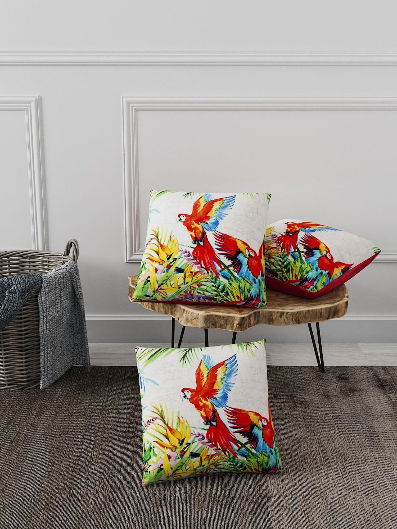 BIANCA Soft-Touch Digitally Printed Cushion Cover [Hidden Zipper On Side] -3pc 16 X16 set