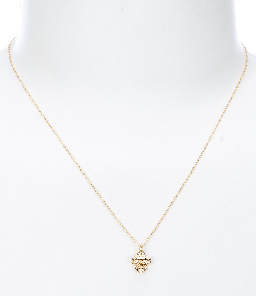 kate spade new york Precious Pansy Pave Mini Pendant Necklace