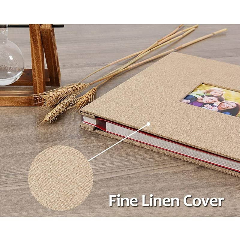 Photo Album Self Adhesive 3x5 4x6 5x7 8.5x11 Magnetic Scrapbook Album DIY Length 11 x Width 10.8 (Inches) with A Metallic Pen
