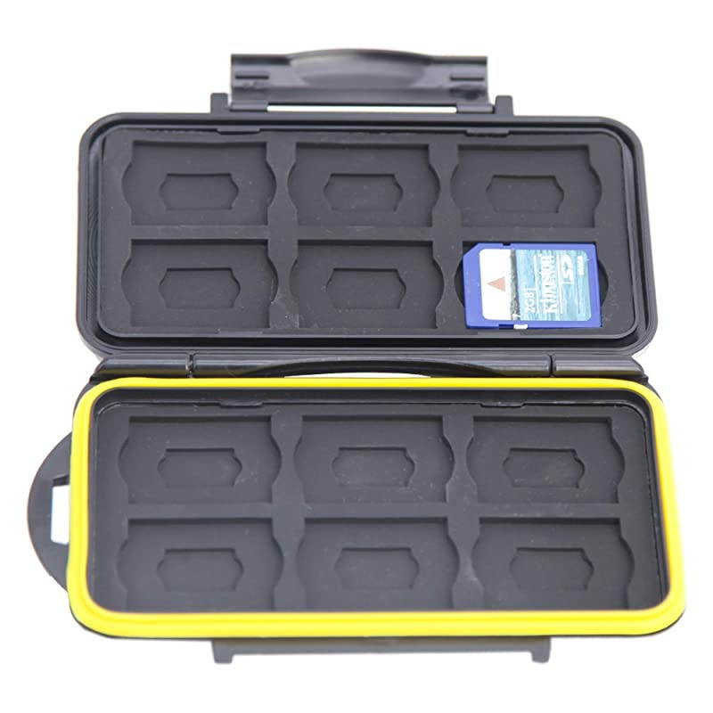 Waterproof Micro SD Card Storage Case Holder 24 Slot Set Holds 12 SD Card and 12 Micro SD Card