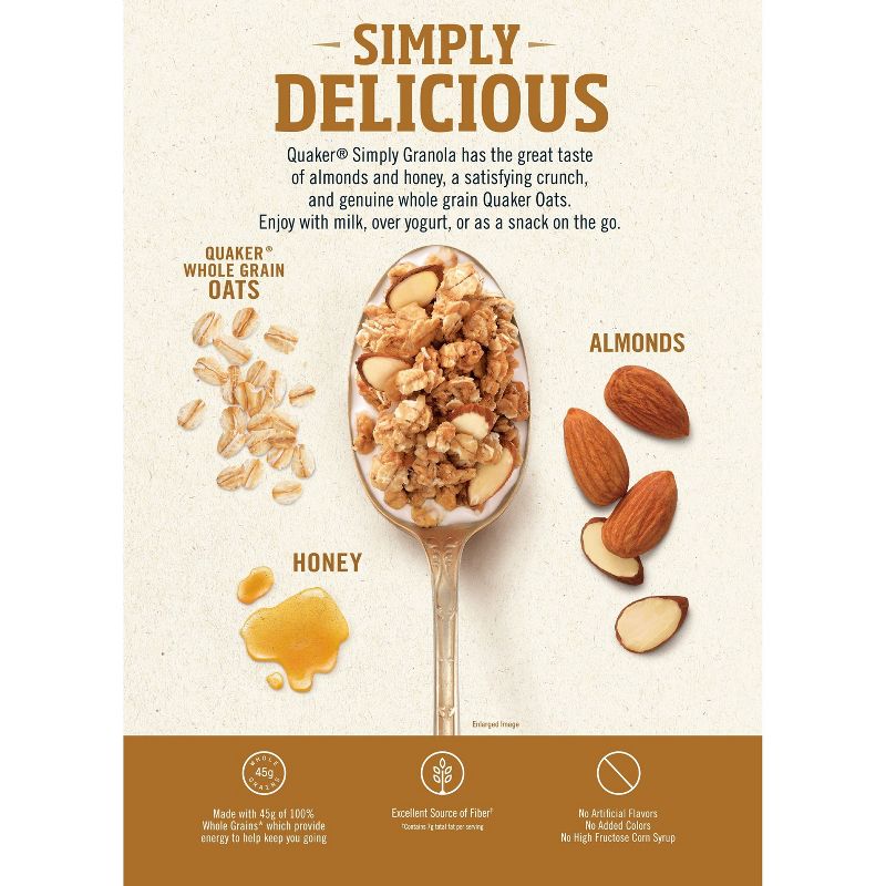 Quaker Granola Oats Honey and Almond - 28oz
