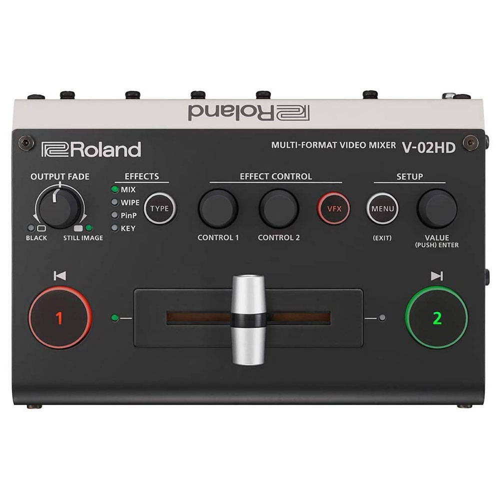 Roland V-02HD Portable Professional Multi Format Video Switcher/Mixer Bundle with 6' HDMI Cable with Ethernet & 10-Pack Straps