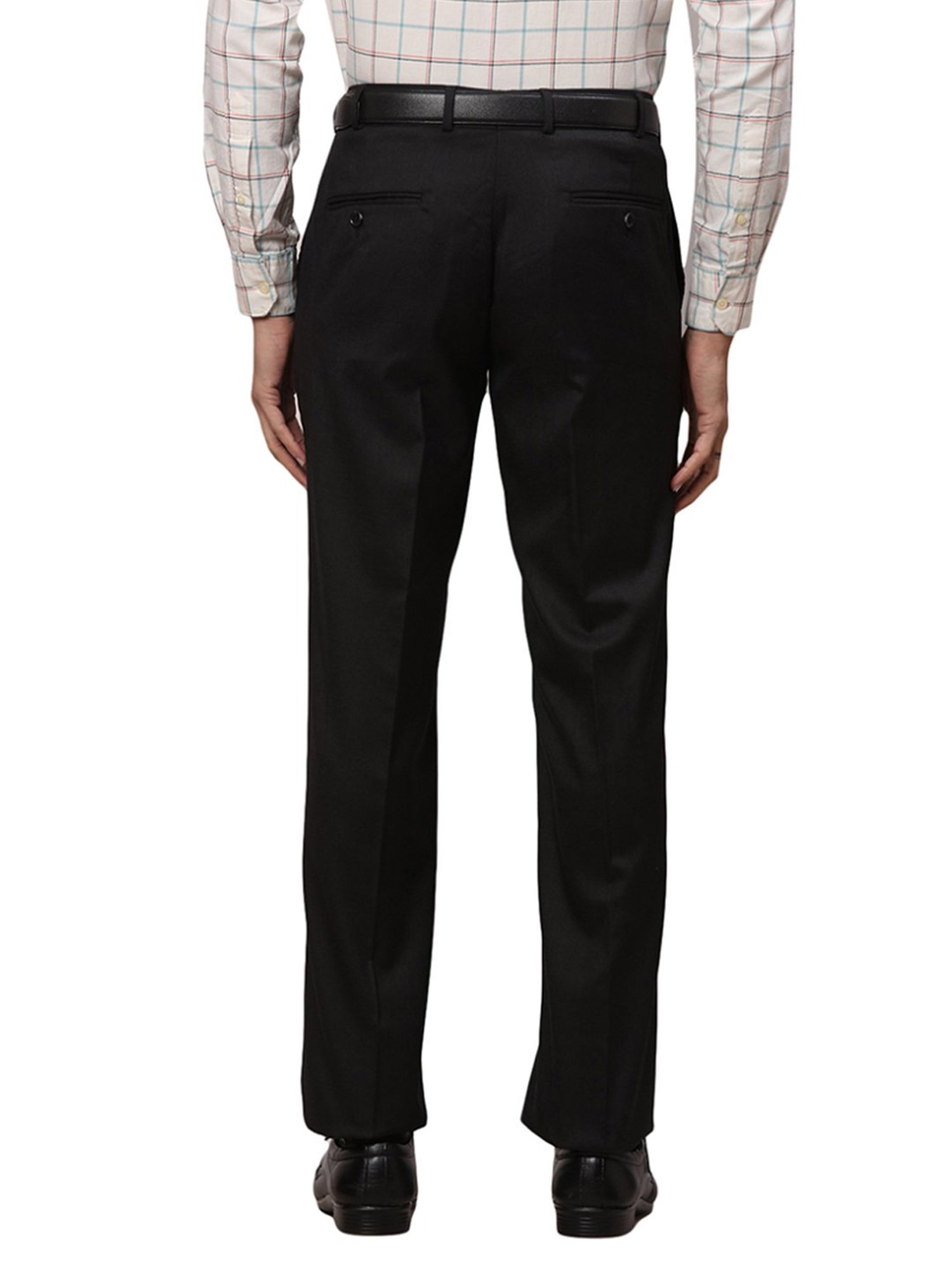 Park Avenue Black Regular Fit Trousers