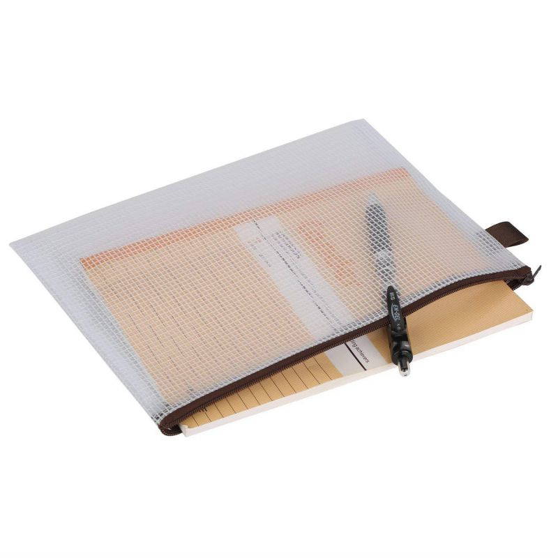 TEKEFT 6pcs Clear Color Plastic A5 A4 A3 Paper Document File Bill Zipper Bag Pencil Pouch (6 pcs)