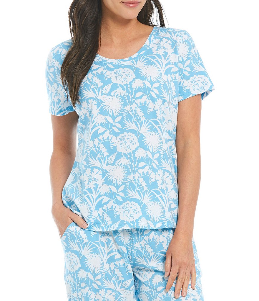 Sleep Sense Floral Print Knit Coordinating Sleep Tee