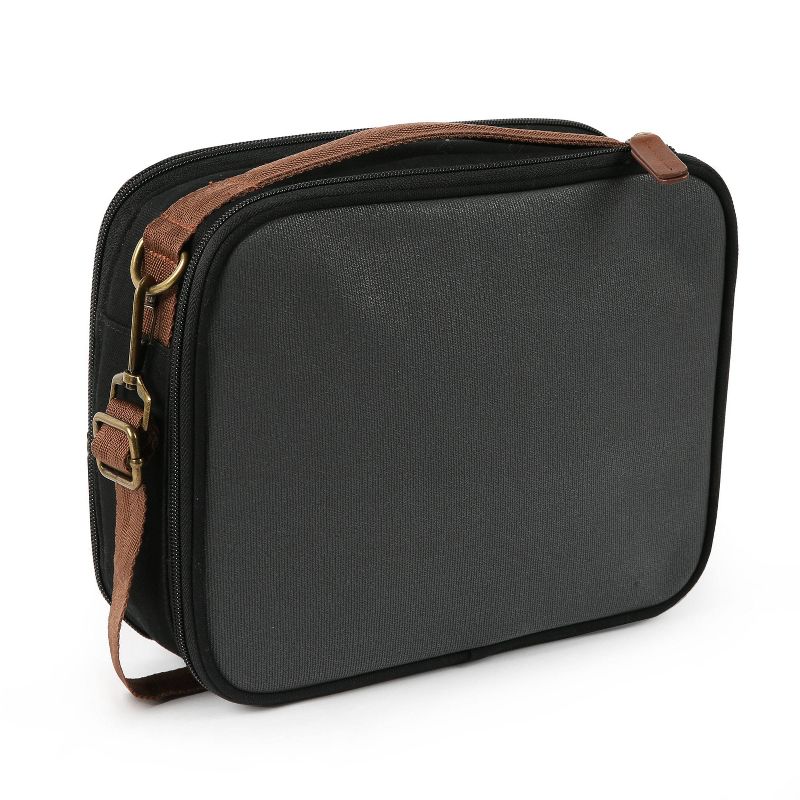 Arctic Zone Canvas Expandable Horizontal Lunch Box - Black