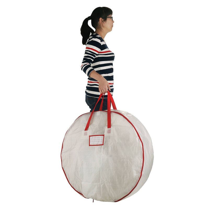 Elf Stor 30" Deluxe Holiday Christmas Wreath Storage White