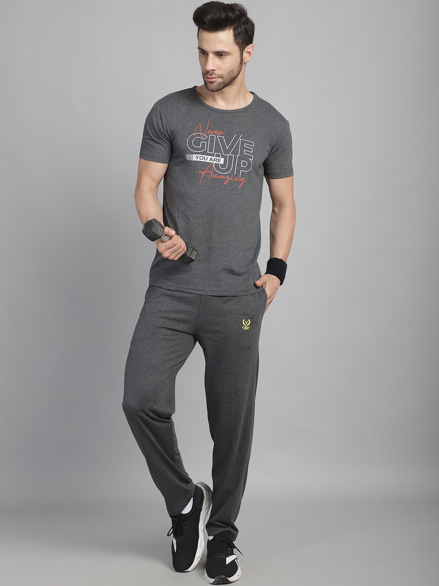 Rock.It Blue Regular Fit Printed TrackSuit