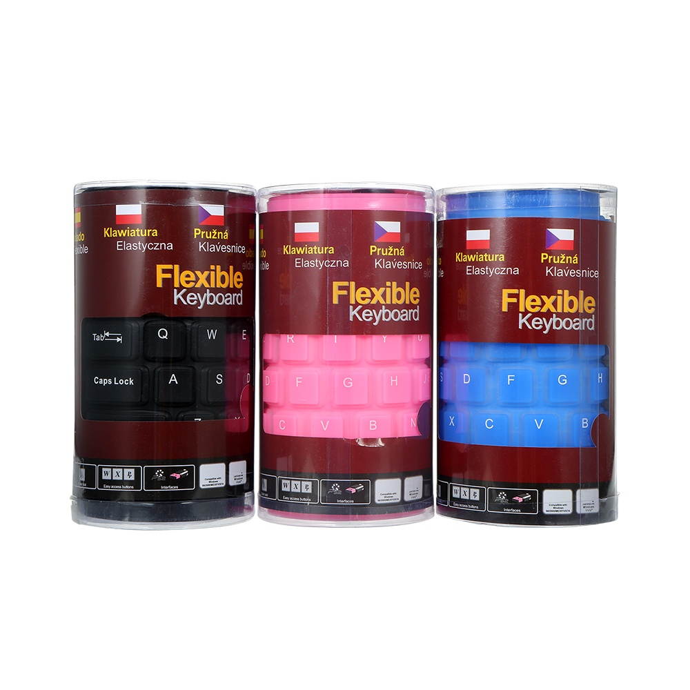 108 Keys USB Silicone Flexible Foldable Keyboard  Waterproof Dustproof USB Silent Keys For Laptop Desktop Keyboard