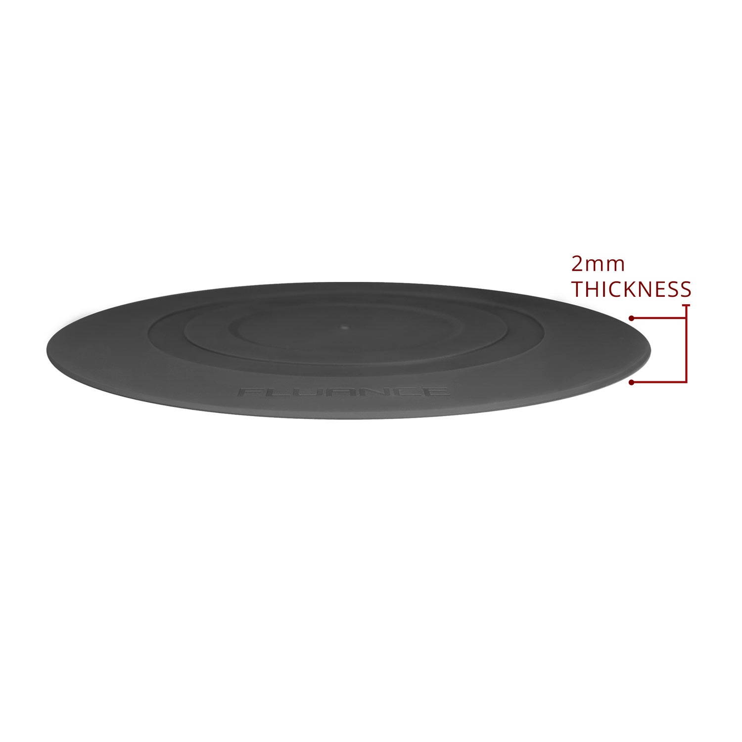Fluance Turntable Platter Mat (Rubber Black) - Durable Audiophile Grade Silicone Design for Vinyl Record Players (PFHTRP)