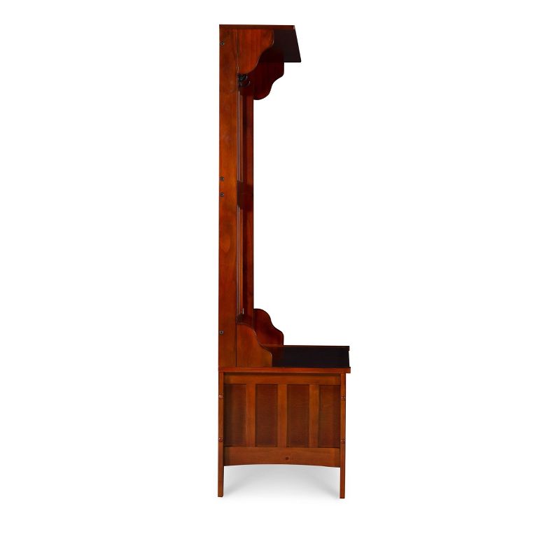 Misson Hall Tree with Storage Bench Walnut - Linon
