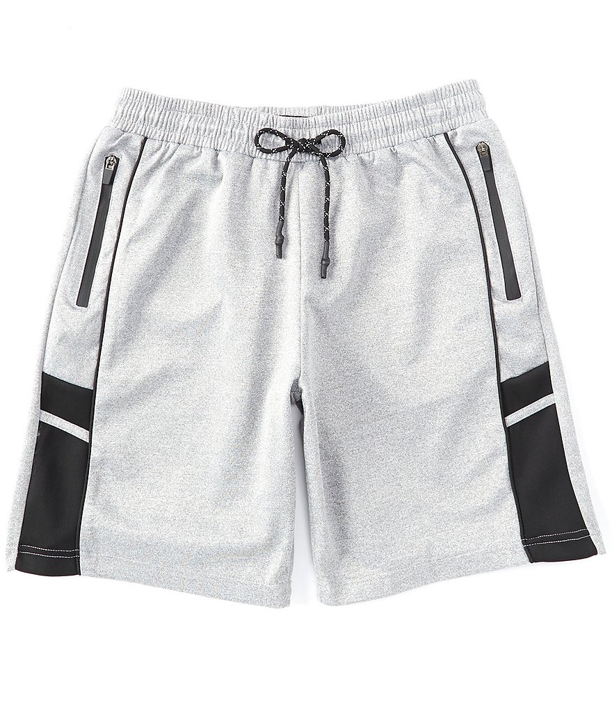 Px Clothing Elastic-Waist Piping 9#double; Inseam Athletic Shorts