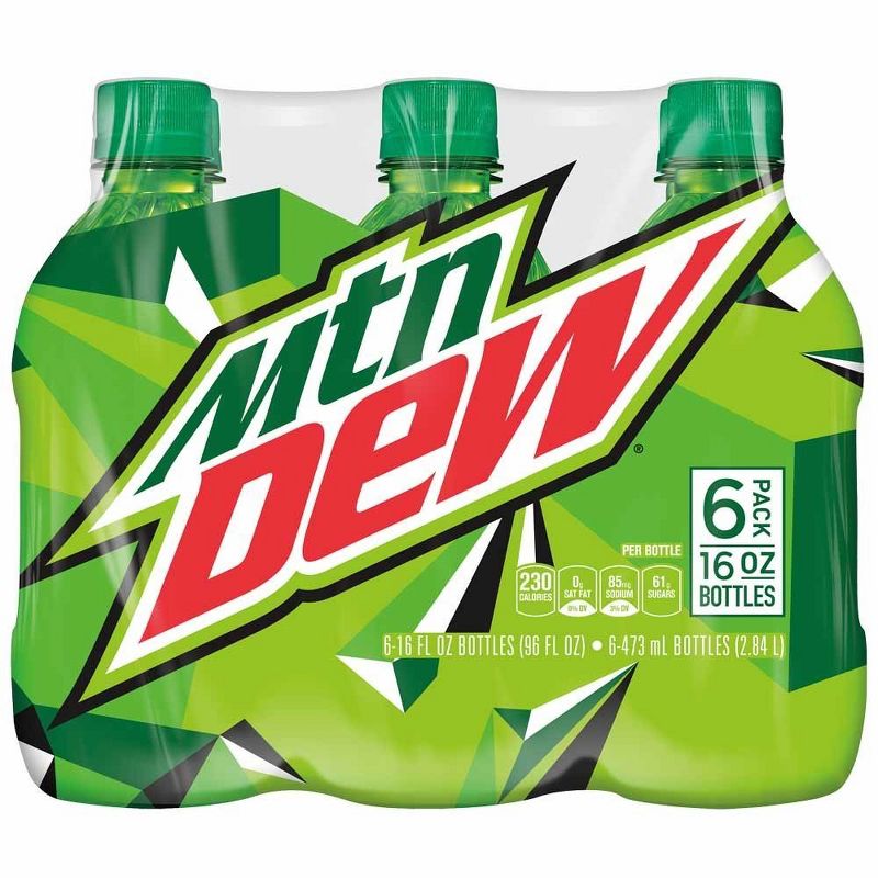 Mountain Dew Soda - 6pk/16 fl oz Bottles