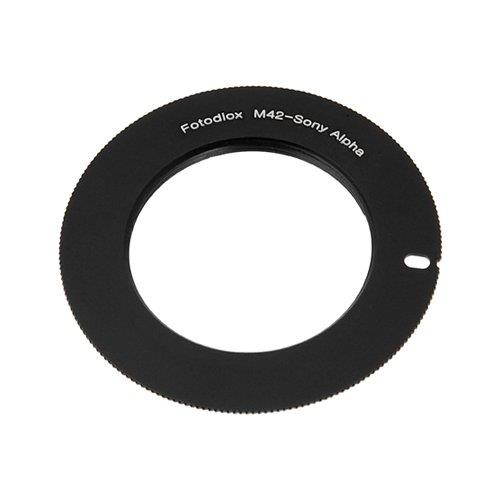 Fotodiox Lens Mount Adapter - M42 Type 1 (42mm x1 Screw Mount) Lens to Sony Alpha A-Mount (and Minolta AF) Mount SLR Camera Body