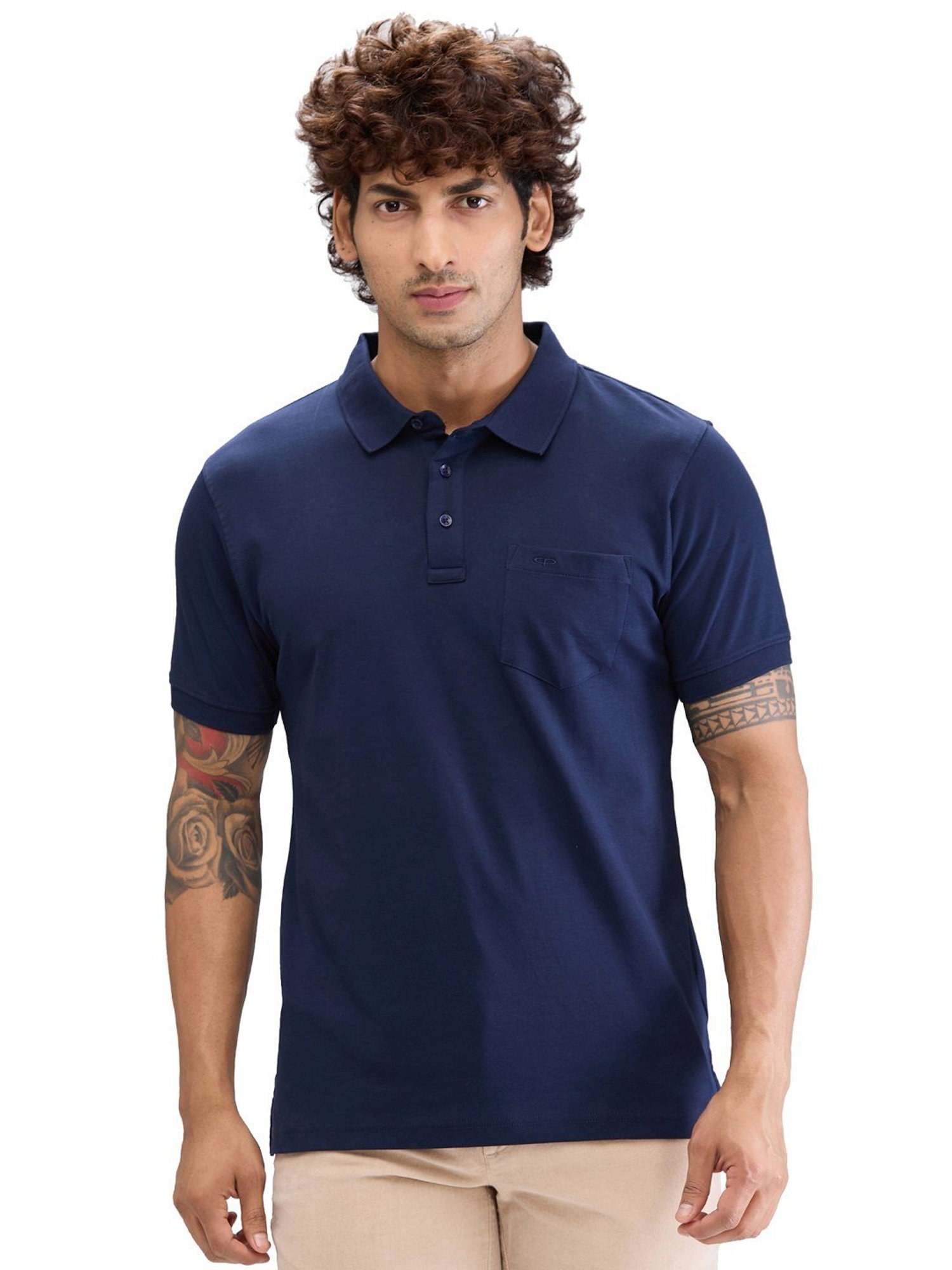 Colorplus Blue Regular Fit Polo T-Shirt