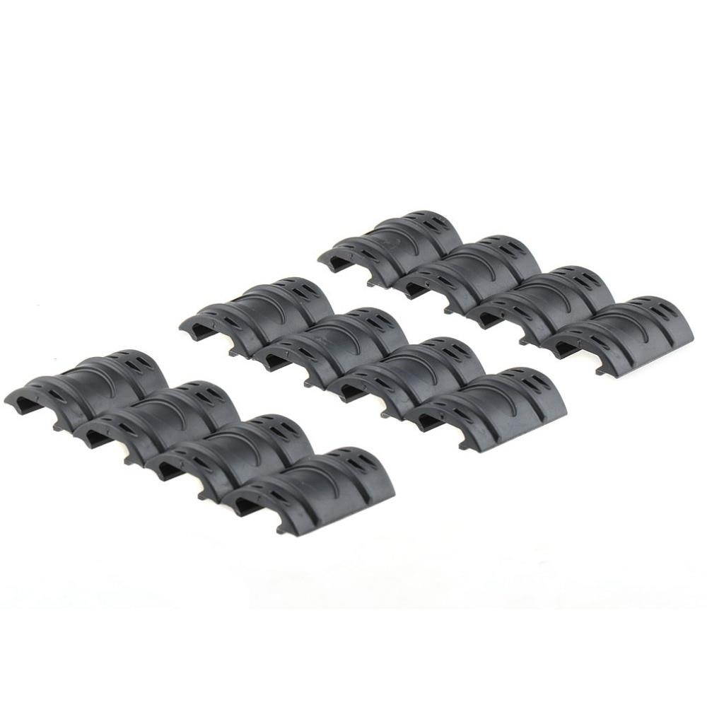 A22 12/lot Rifle Weaver Picatinny Hand Guard Quad Rail Covers Rubber Tactical VEH29 P0.5