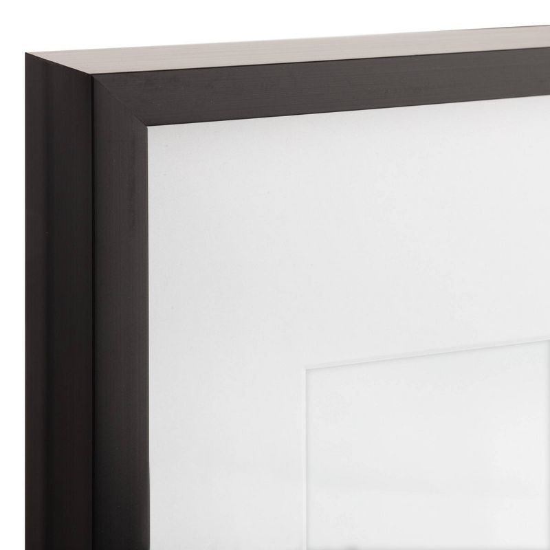 8pc Gallery Wall Frame Set with Decorative Art Prints and Hanging Template Black - Gallery Solutions