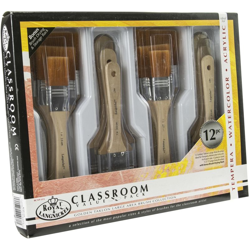 Golden Taklon Large Brush Box Set 12/Pkg