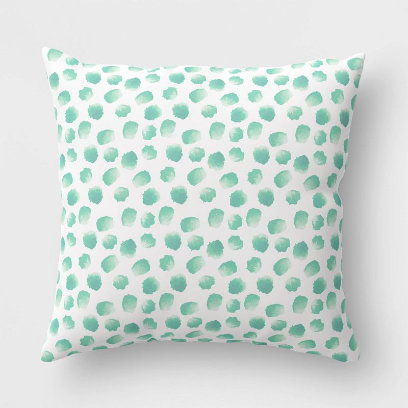 2pc Throw Pillow Set DuraSeason Fabric™ Aqua Dots - Opalhouse™