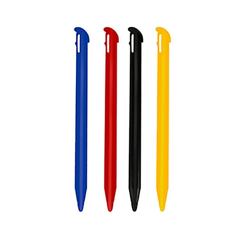 KMD 4 Stylus Pens Pack Black Red Blue (Pen Styluses Set) Compatible with Nintendo New 3DS-XL