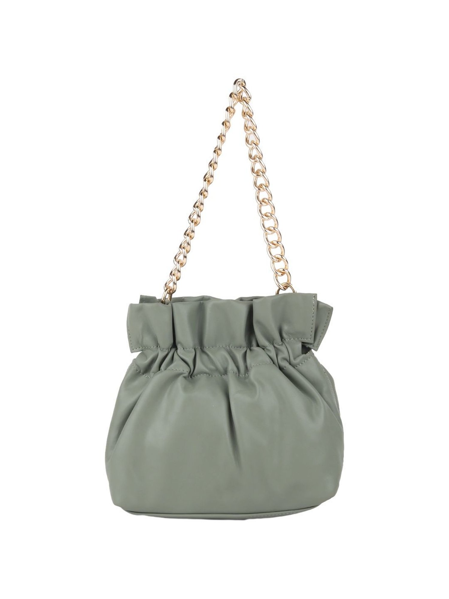 Odette Green Solid Shoulder Handbag