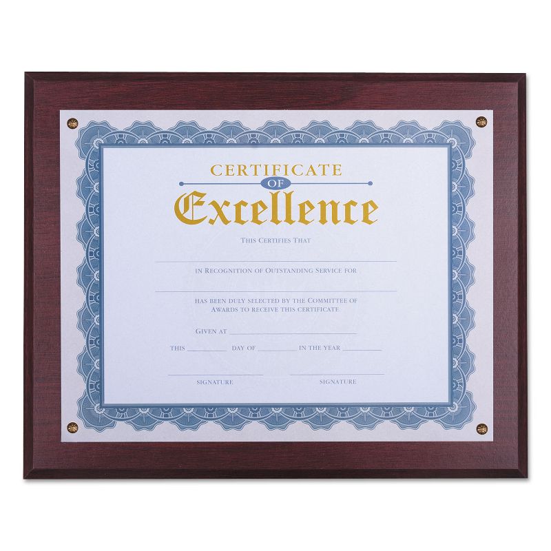 Universal Award Plaque 13 1/3" x 11" Mahogany 76825