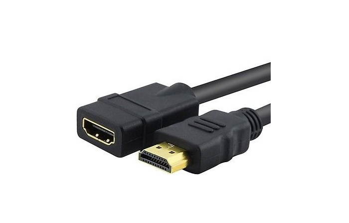 AYA 3Ft (3 Feet) 24AWG High Speed HDMI Male to Female Extension Cable CL2 3D, 4K Ready