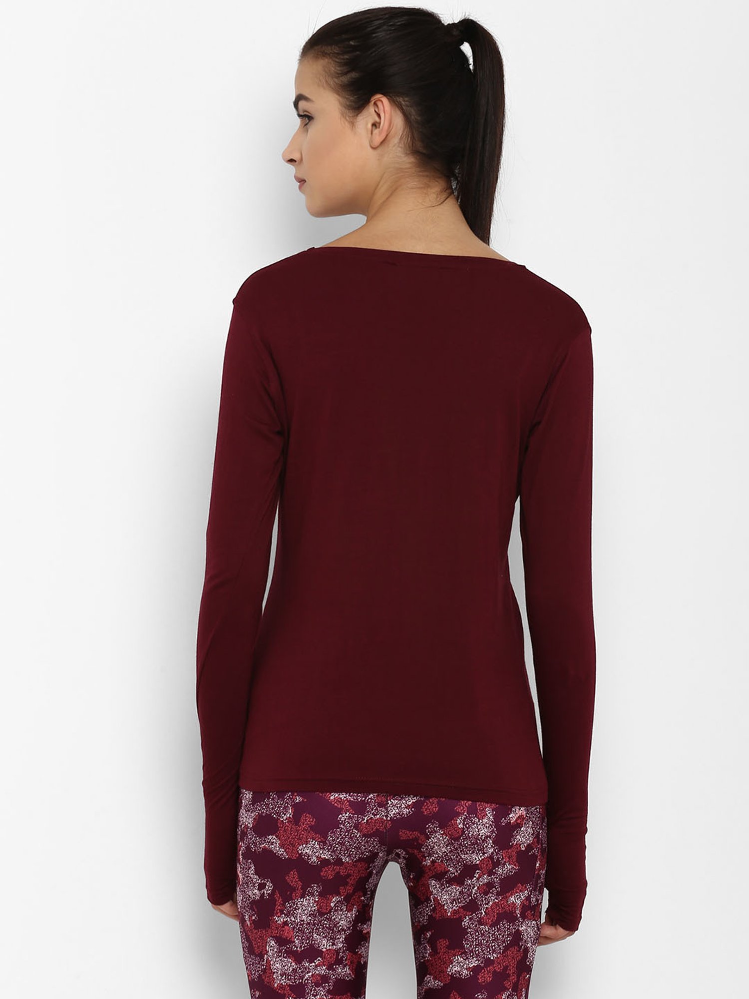 Appulse Maroon Cotton Slim Fit T-Shirt