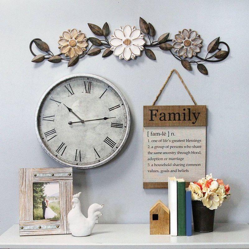 11.81" x 15.75" Family Definition Wall Décor Natural/White - Stratton Home Décor