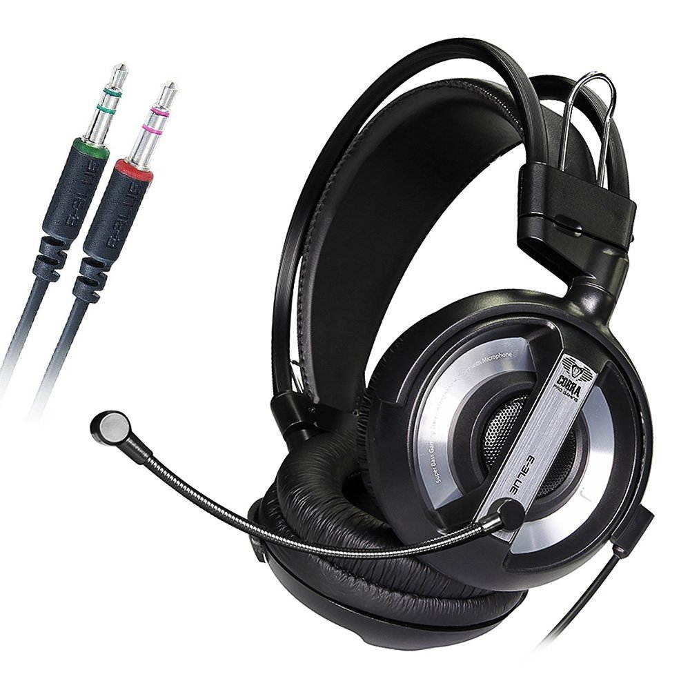 E-3LUE Stereo Gaming Headset,3.5mm Over-Ear Headband Headphone with Microphone for PC Computer Laptop