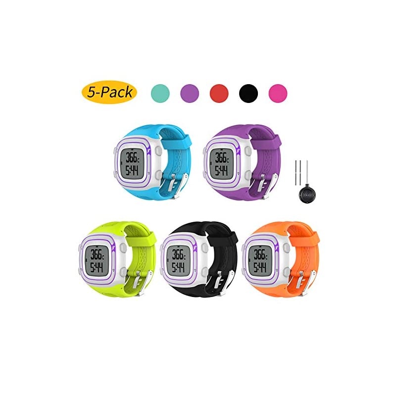 Watch Band Compatible with Garmin Forerunner 10 Forerunner 15 Running Watch Soft Silicone Replacement Wristband for Garmin Forerunner 1015 Smart Watch Women Men